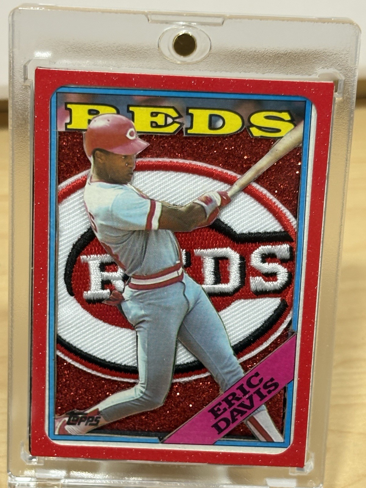 Eric Davis novelty art Handmade Cincinnati Reds Patch CARD