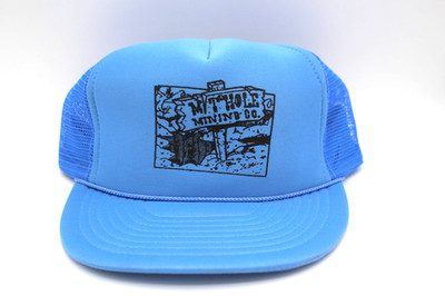Vtg MVT Hole Mining Co Trucker Hat Snapback Mesh Otto Cap