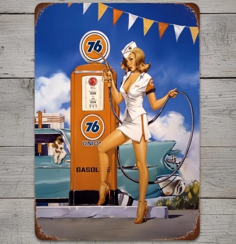 Union 76 Gasoline 8 x 12 Vintage Novelty Metal Sign Shrink-Wrapped New!