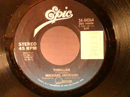 Michael Jackson,Epic "THRILLER"US,7" 45,1982 pop/R&B classic hit, Mint