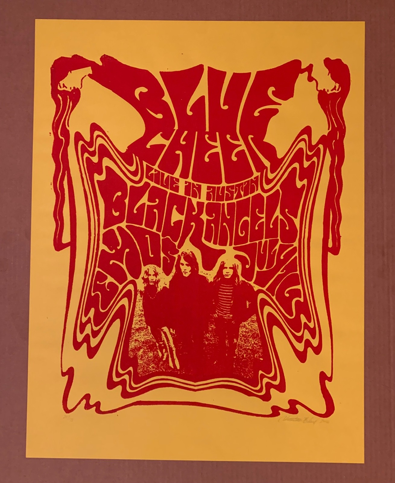 2006 The Black Angels Blue Cheer Concert Poster 7/16/06 Austin - Christian Bland