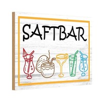 Holzschild 20X30 Cm Saftbar Deko Geschenk Holz Schild
