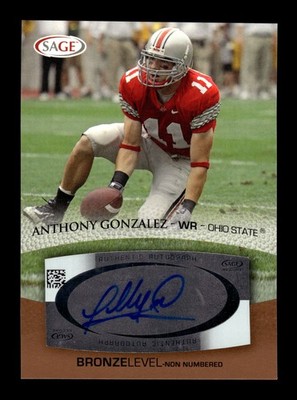 2007 SAGE #A20 Anthony Gonzalez Auto Bronze