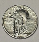 1927 Standing Liberty quarter 90% Silver With Die Errors Vf Nice Original Coin