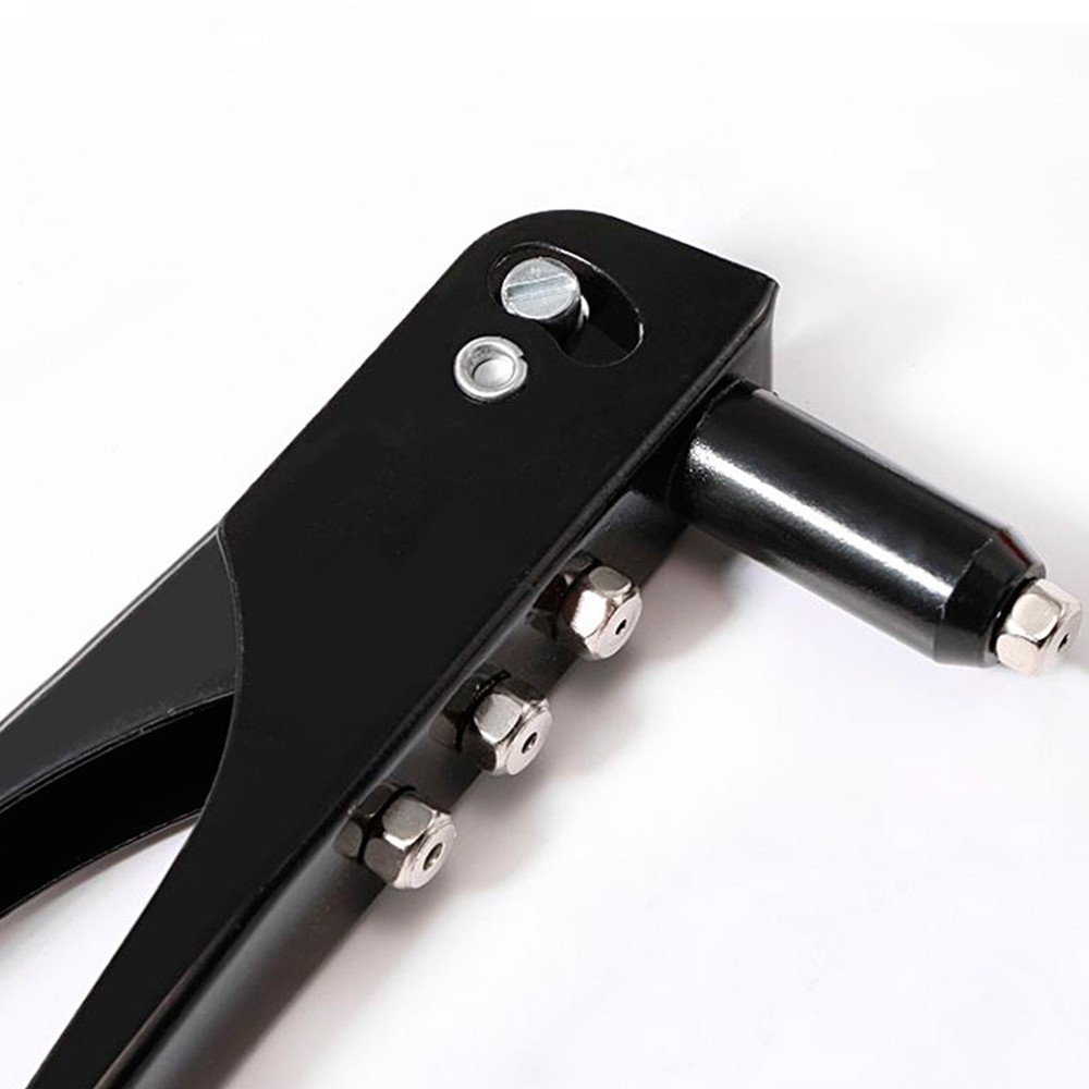 Assorted Rivets 4 Nozzle Head Sizes Hand Pop Rivet Gun Tool Kit 380 Heavy Duty {