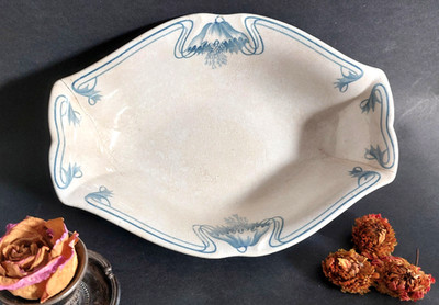 VILLEROY & Boch Hilda Schale - Shabby-Style-Deko  Jugendstil Landhaus Weiß Blau