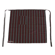Cotton Kitchen Waist Apron Cook Cafe Waiter Uniform Red  White Pinstripes