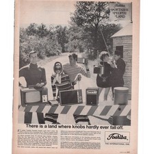 Toshiba Electronics Magazine Advertisement B&W Vintage 1968 Radio Television