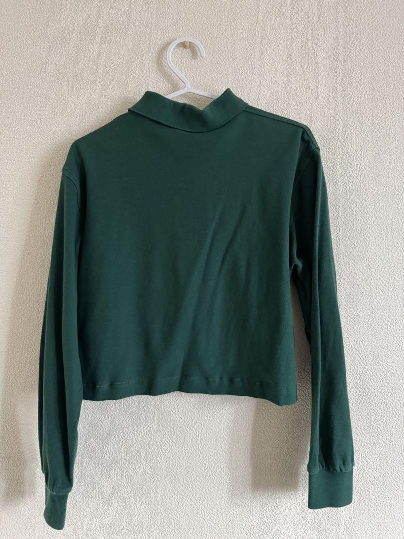 Autentica polo Yves Saint Laurent manica lunga verde scuro taglia L donna