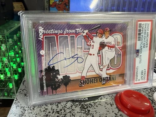 2022 Topps Archives Shohei Ohtani #TPC-SO Postcard On Card Auto PSA 8 NM-MT