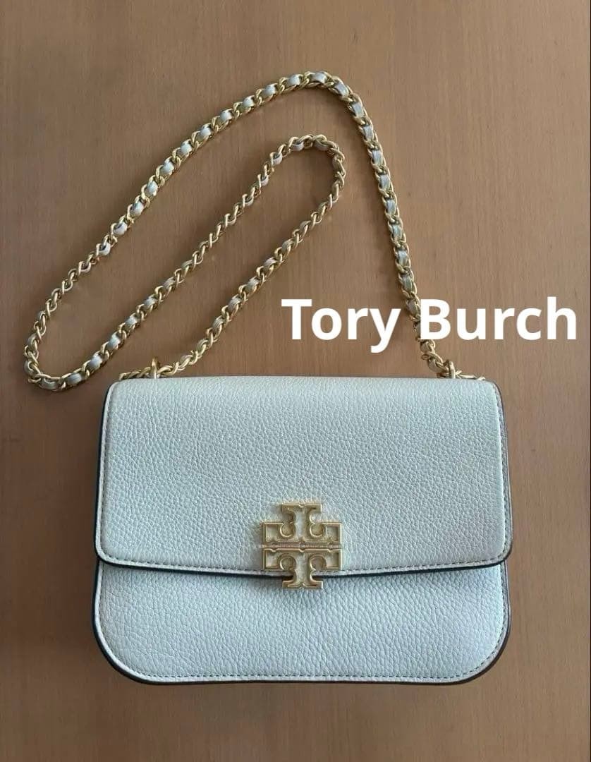 Tory Burch 2-Way Chain Shoulder Handbag Leather Ivory Women's From Japan thumbnail 21