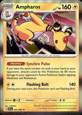 POKEMON AMPHAROS 029/086 CHAOS RISING RARE HOLO LP