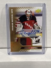 Kristen Campbell 167/199 Auto Patch 2022 Team Canada Juniors Vancouver PWHL