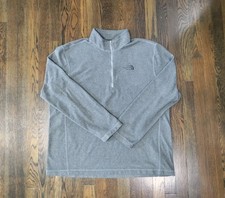 The North Face 1/4 Zip Fleece Pullover Mens XL Gray Lightweight Shirt Warm