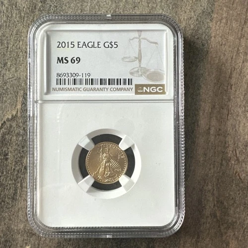 2015 $5 Gold American Eagle NGC MS69 – 1/10 oz Certified Brilliant Uncirculated