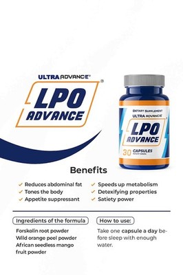 LIPO ADVANCE (LPO ADVANCE) ULTRA ADVANC3 30 CAPS WEIGHT LOSS DETOX