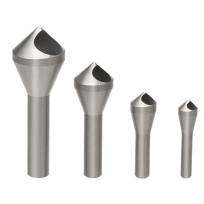 4pcs Countersink Chamfer Tool HSS(4241) Deburring Tool Set Metal Wood Drill Bits