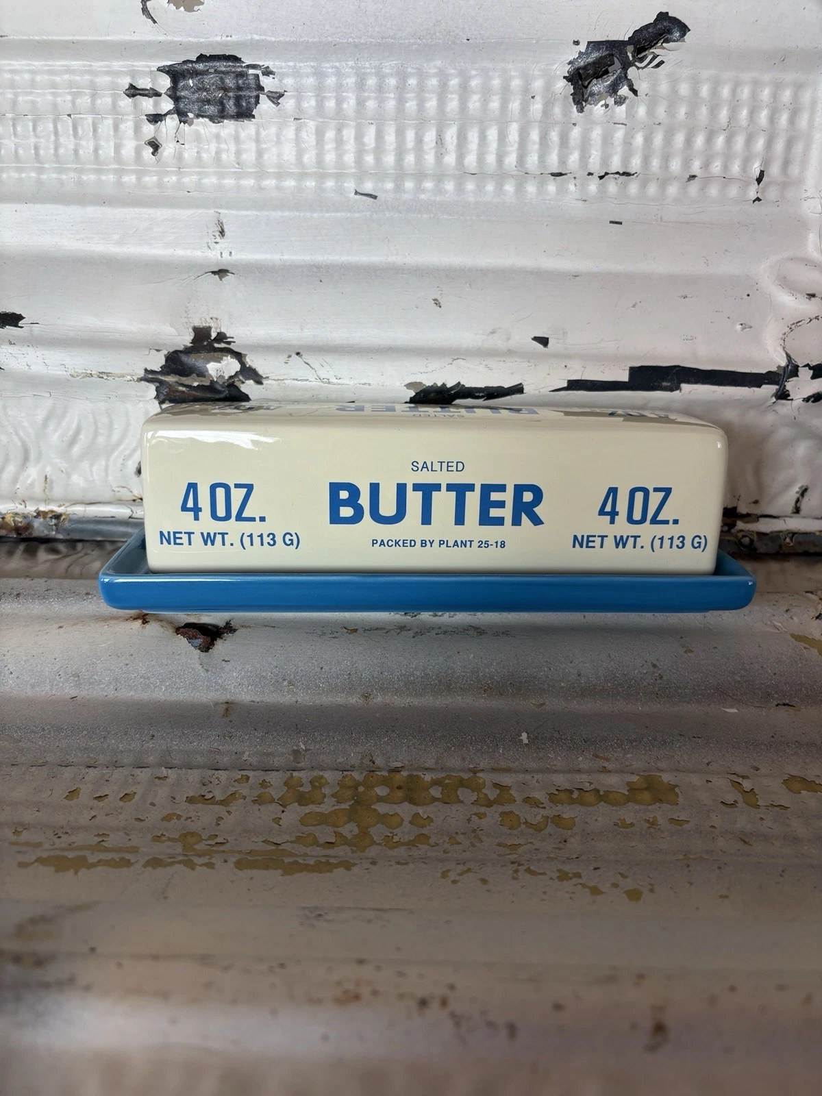 Ceramic stick of butter, butter dish by Fishs Eddy with West Elm #B2