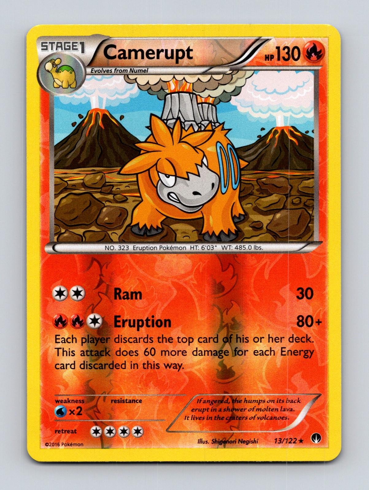 Camerupt 13/122 R BREAKpoint Pokemon Reverse Holo LP