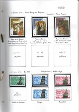 Album de timbres de BELGIQUE de 1989 à 1994