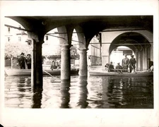 GA275 Approx 1920s Original Photo FLOOD CAUSED BY RISING OF LAKA COMO IN ITALY