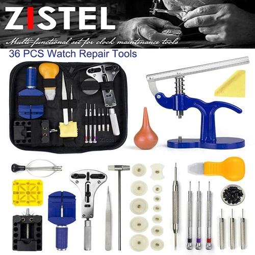 Watch Repair Tool Kit Spring Bar Tool Set, Case Opener, Watch Case Press w/ Case