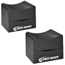 Race Ramps Wheel Cribs 15.75 in. x 12 in. x 12 in Composite Foam Black Pair