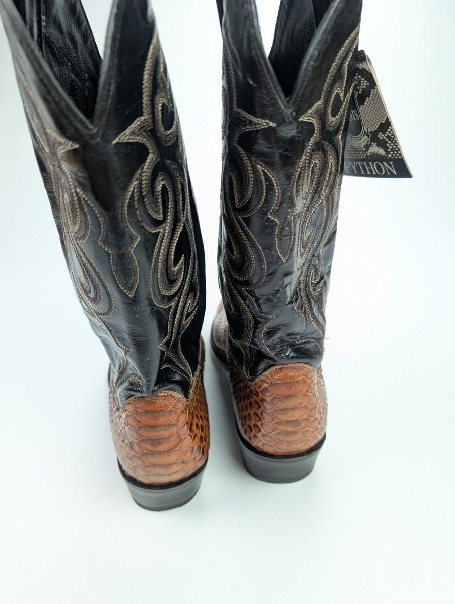 NWT DAN POST Men\'s Sz 12E GENUINE PYTHON Leather Cowboy Boots EXOTIC RARE NWT DAN POST Men main image 2