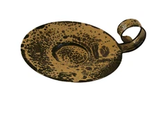 Vintage Hanova Pasadena Enamelware Enamel Steel Plate Candleholder Brutalist 