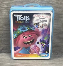 DreamWorks Trolls World Tour Carry Along Plastic Case Creativity Markers Pad Kit