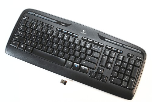 Logitech K330 Y-R0009 Wireless Full Size Keyboard With USB Dongle Black - Picture 3 of 8