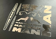 18teil. Chromset 1/14  MAN Truck Tamiya Löwe RC Aufkleber LKW 1:14 Kipper Wedico