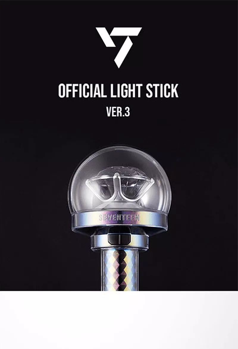 SEVENTEEN OFFICIAL LIGHT STICK VER.3 w/ Tracking, Bag, 2 Strap FANLIGHT MD  GOODS