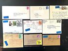 Great Britain 1980s 9 Nice Commercial Covers to Usa with Pictorial Postmarks
