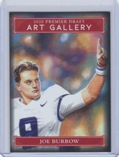 🔥2020 PREMIER DRAFT ART GALLERY AG-35 JOE BURROW RC CINCINNATI BENGALS🔥  