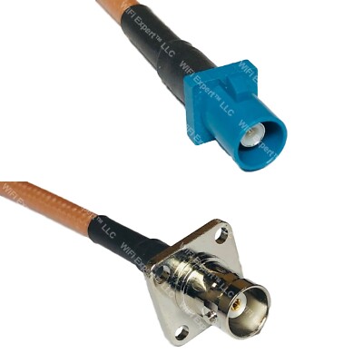 RG400 Fakra Z Male to BNC Flange Female RF Cable FAST-SHIP LOT