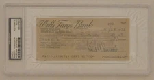 Robert Foxworth Signed Check in PSA/DNA Slab, American Actor, Falcon Crest