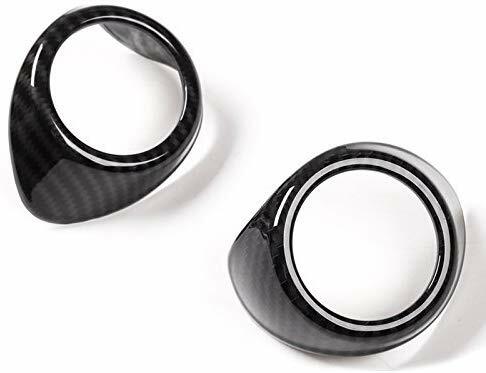 CheroCar ABS Carbon Fiber A-Pillar Speaker Cover Trim For Ford F150 2009-2014 (2pcs)