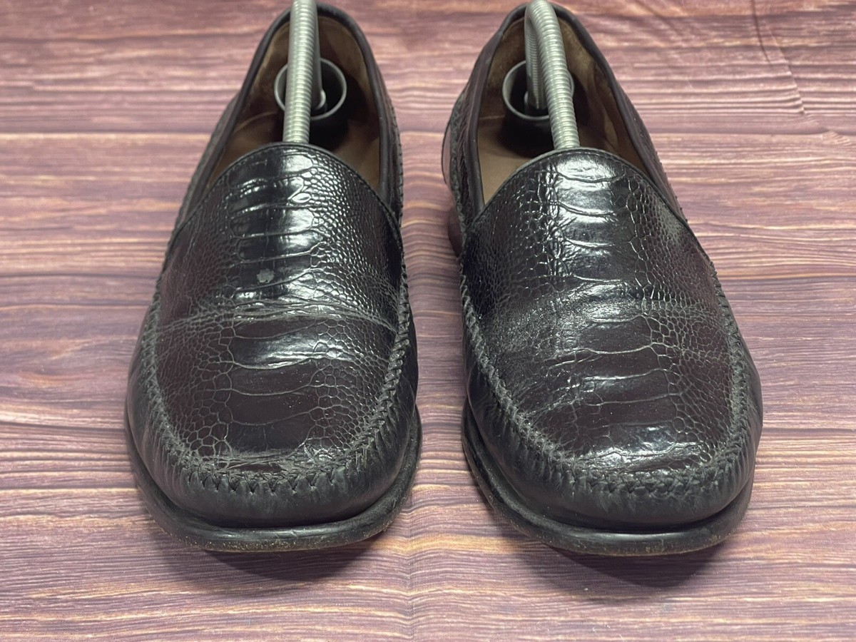 Johnston & Murphy Croc Black Loafers Men display picture 1