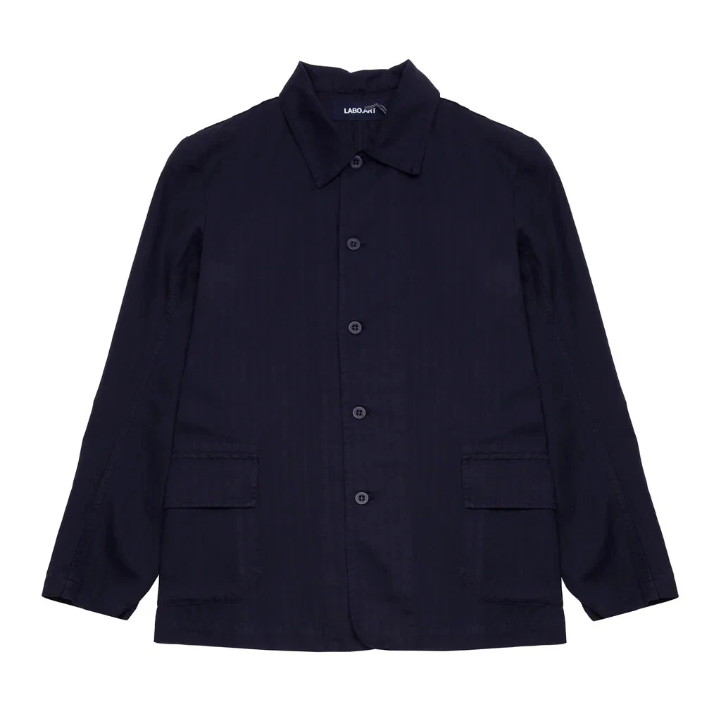 LABO ART Robert Resca Atlantic Blue Shirt Jacket Cotton Full Button 3 Fits L - product detail image 1