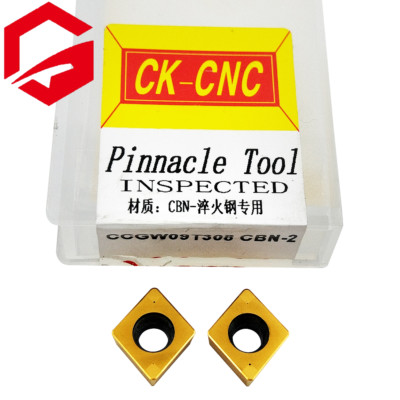 2PC CCGW09T308 CBN-2 CCGW32.52 Super Hard Boron Nitride Blade Hardened Steel