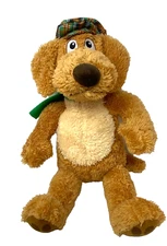 Kohl's Cares GO DOG GO Brown Dog Stuffed Plush Plaid Hat Green Scarf 15"