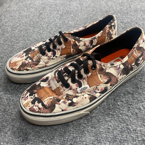 Vans ASPCA Auténticas Tenis para Hombres Talla 8 Multi Gatitos Estampado Con Cordones Zapatos de Skate