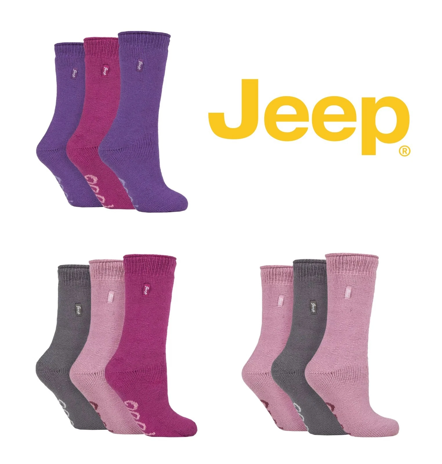 Thermal Boot Socks Womens Jeep Renegade 2.3 TOG Cushioned Walking Hiking 3 Pairs