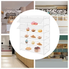 5 Tiers Acrylic Display Case Shelf Dustproof Showcase Holder For Retail Display