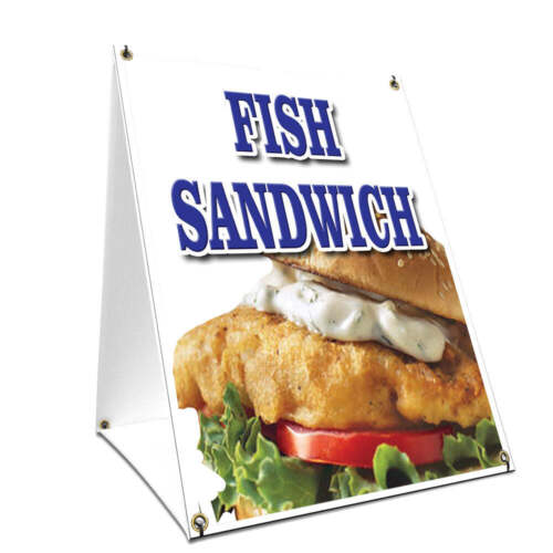 Fish Sandwich Yard Sign & Stake outdoor plastic coroplast window - Picture 1 of 9