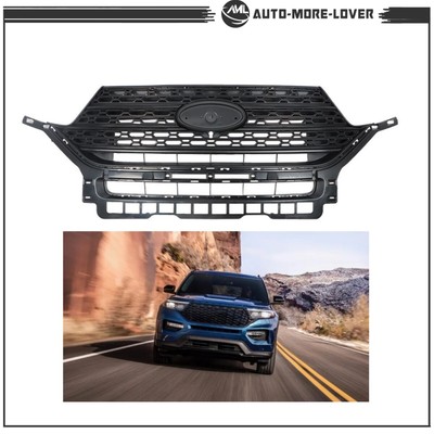 For 2020-2021 Ford Explorer Grille Black ASSY BASE|XLT w/o Adaptive Cruise