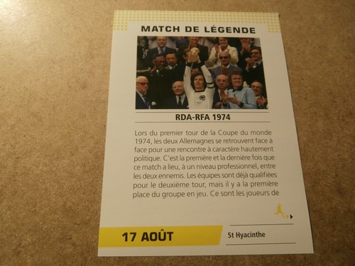 BECKENBAUER, RFA-RDA 74, WORLD CUP, RARE FOOTBALL TRADING CARD ...