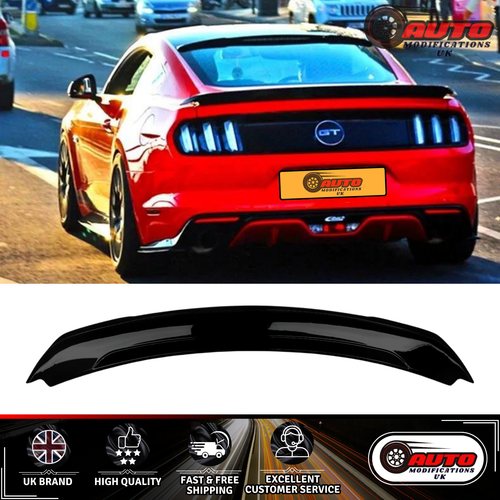 Ford Mustang GT Style Rear Boot Spoiler Wing Lip Body Kit Gloss Black 2015-2021 - Picture 2 of 9