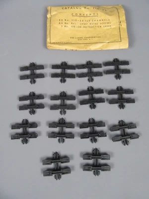 B204 Vintage Lionel USA Lot 14 Demi Rail Droit Plastique Noir Zéro 1:43 + Sachet - Photo 1/4